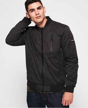 Superdry Nova Microfibre Bomber Férfi Kabát Fekete | GXISF8549